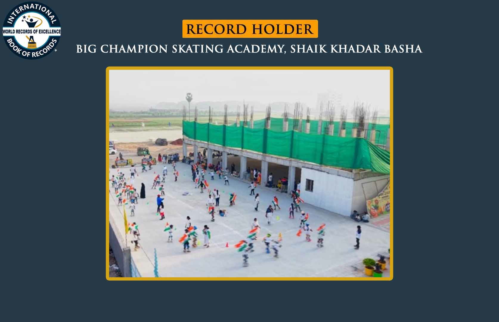 MAXIMUM STUDENTS PERFORMED SKATING FOR 100 MINUTES WHILE HOLDING INDIAN NATIONAL FLAGS (GROUP)